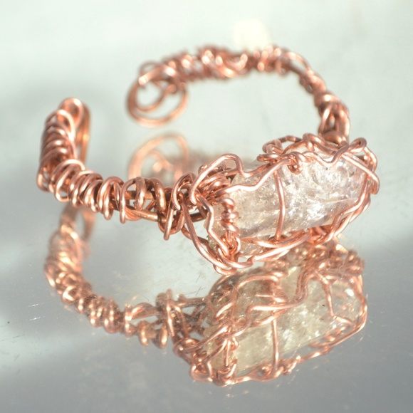 Herkimer Diamond Quartz Crystal Unisex Bracelet - Picture 2 of 7